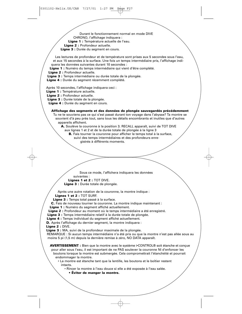 Timex Helix User Manual | Page 27 / 46