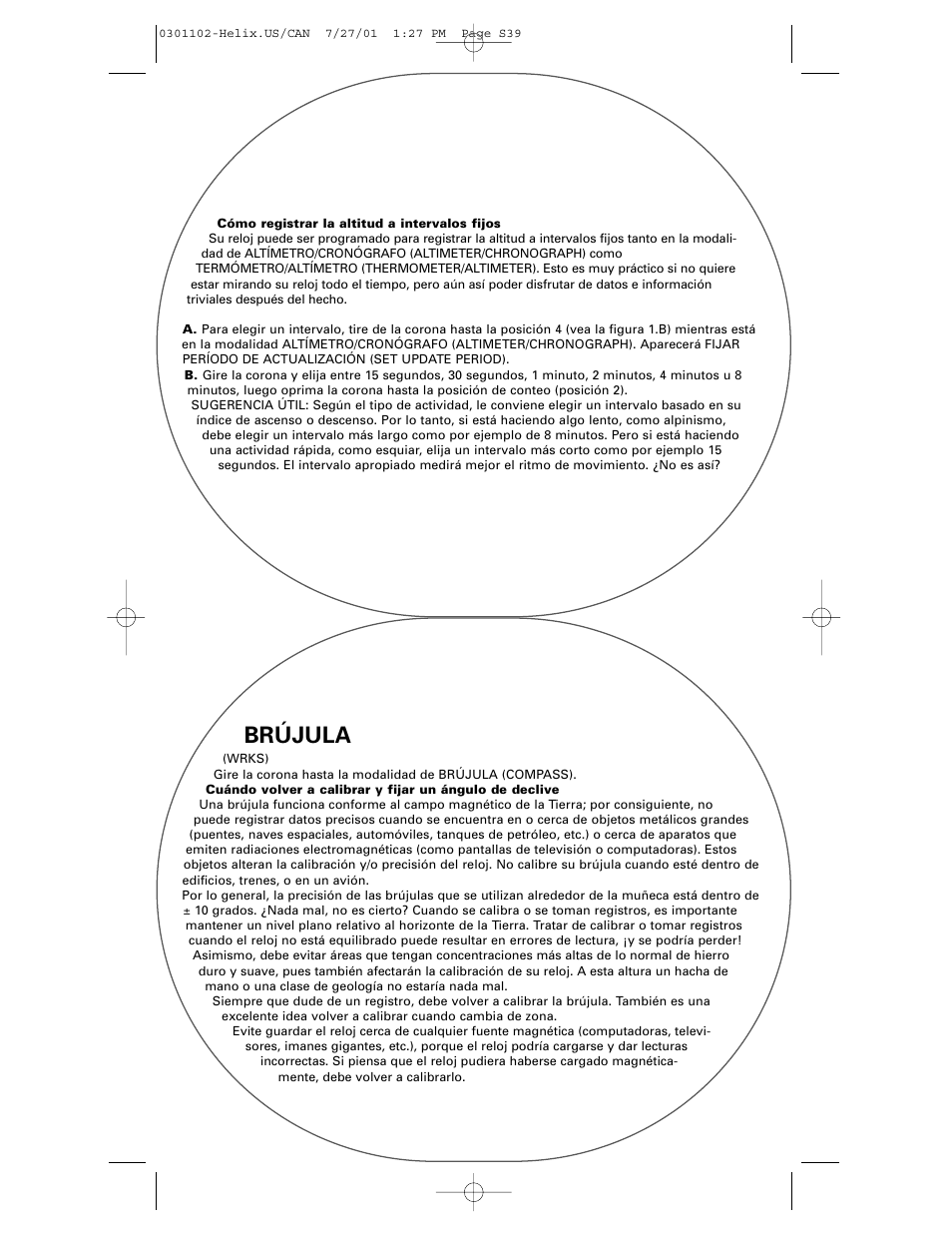 Brújula | Timex Helix User Manual | Page 39 / 46