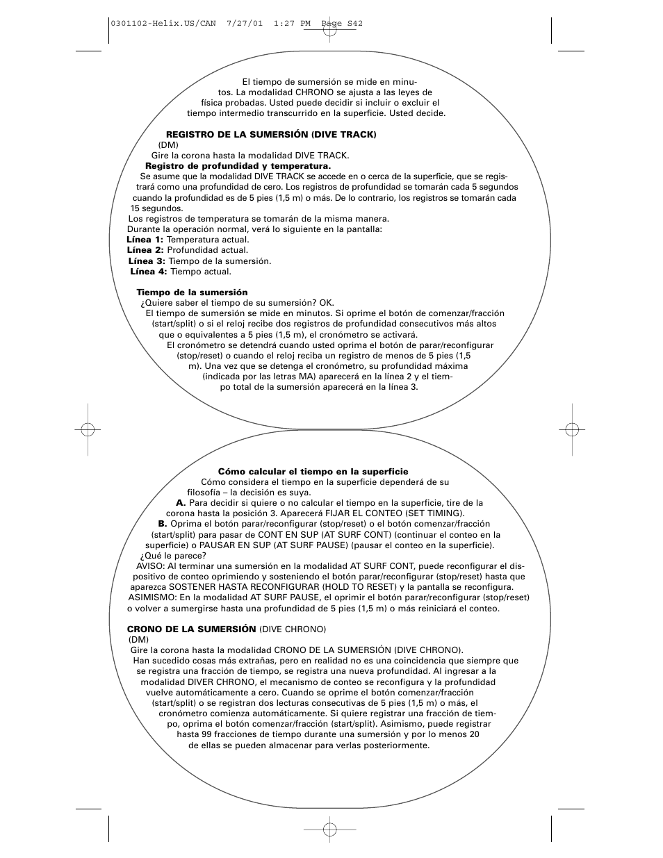 Timex Helix User Manual | Page 42 / 46