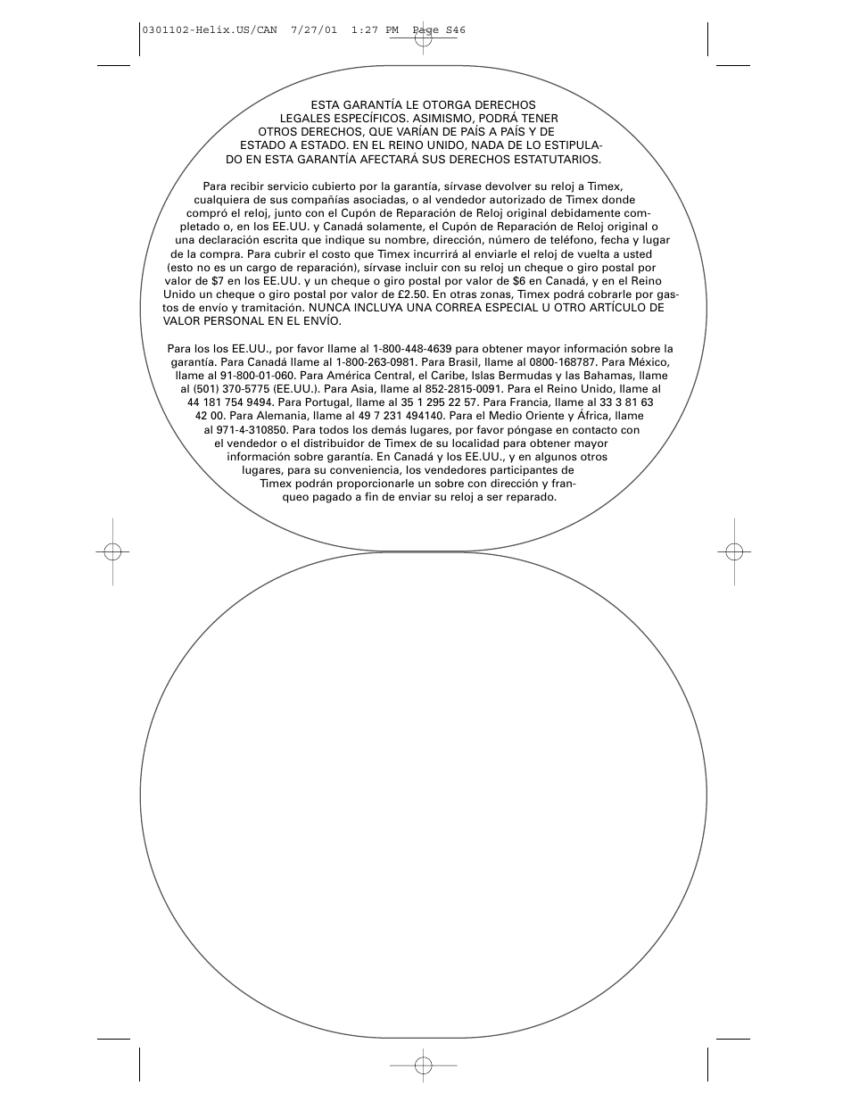 Timex Helix User Manual | Page 46 / 46