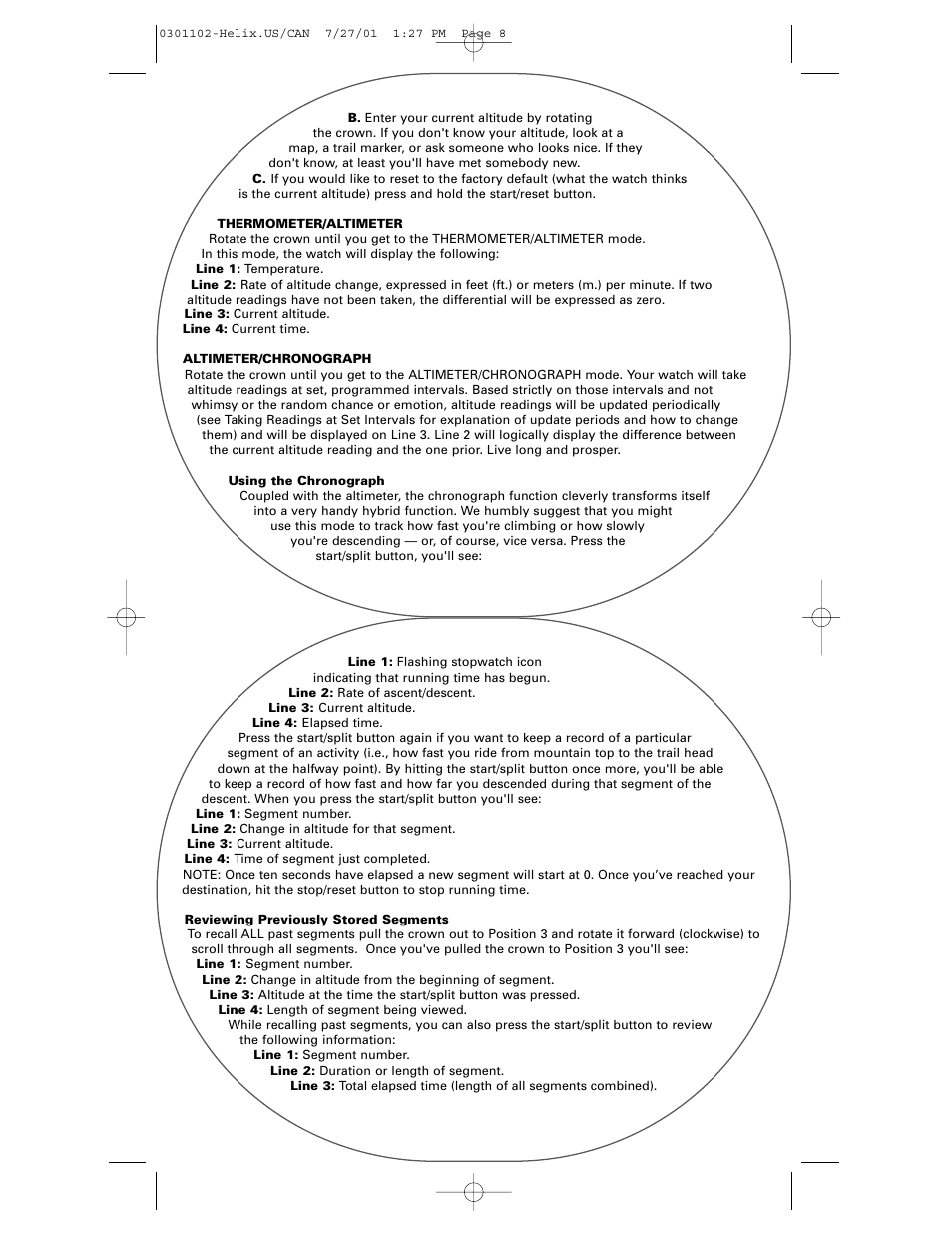 Timex Helix User Manual | Page 8 / 46