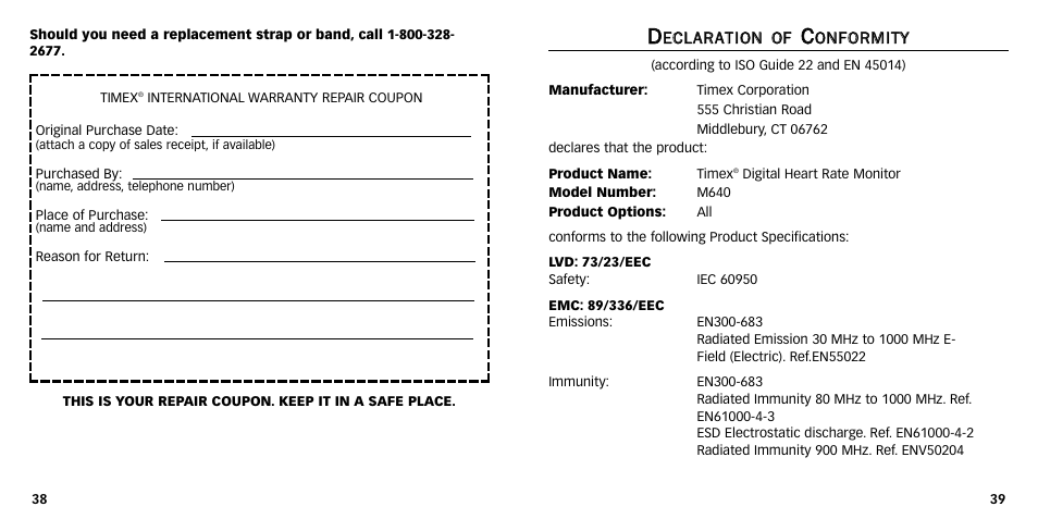Timex NA685-095000 User Manual | Page 22 / 23