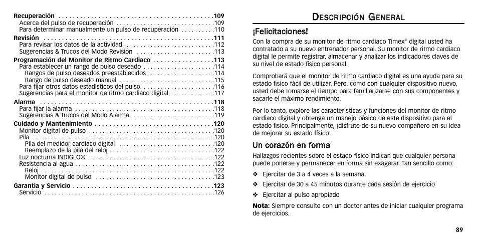 Timex M640 User Manual | Page 119 / 223