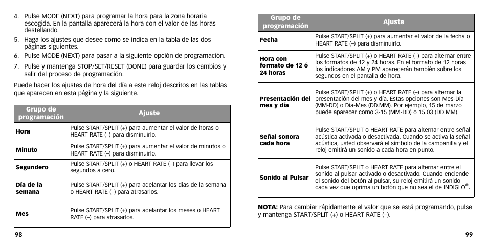 Timex M640 User Manual | Page 124 / 223