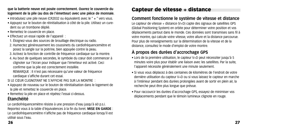 Capteur de vitesse + distance | Timex M640 User Manual | Page 15 / 223