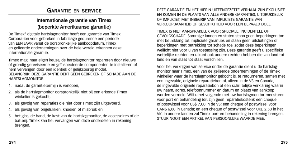 Timex M640 User Manual | Page 222 / 223