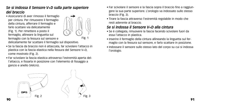 Se si indossa il sensore v+d alla cintura | Timex M640 User Manual | Page 47 / 223