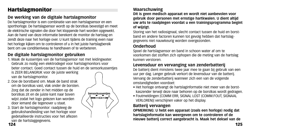 Hartslagmonitor | Timex M640 User Manual | Page 64 / 223