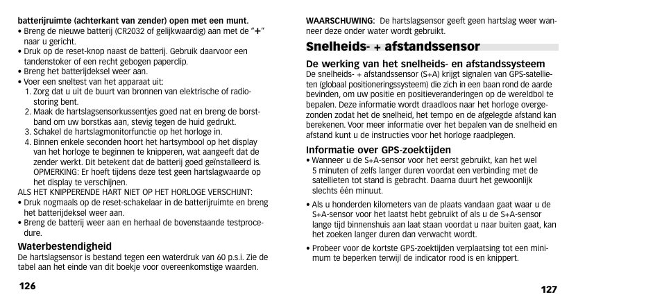 Snelheids- + afstandssensor | Timex M640 User Manual | Page 65 / 223