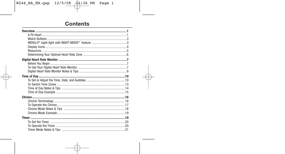 Timex 811-095000-02NA User Manual | Page 2 / 25