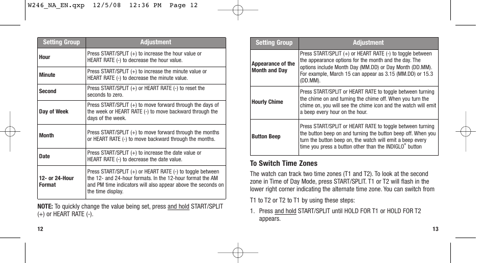 Timex 811-095000-02NA User Manual | Page 9 / 25
