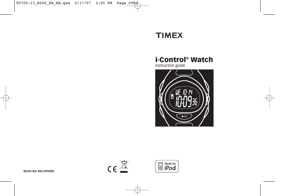 Timex M805 User Manual | 22 pages