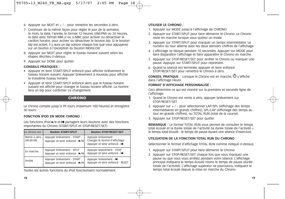 Timex M805 User Manual | Page 11 / 22