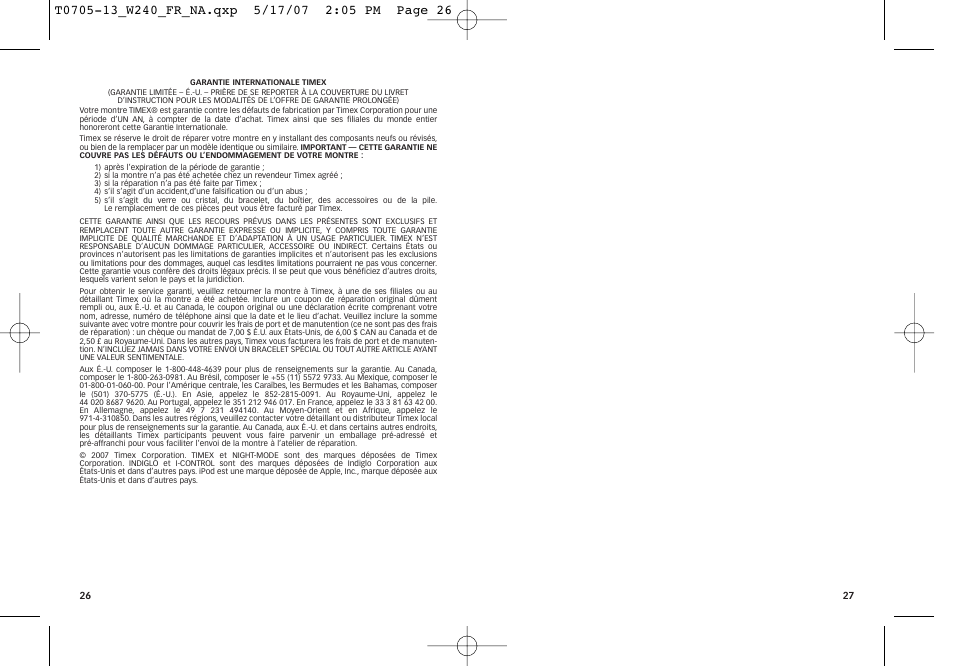 Timex M805 User Manual | Page 15 / 22