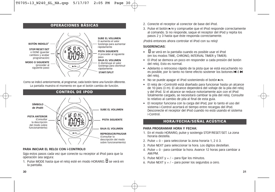 Timex M805 User Manual | Page 17 / 22