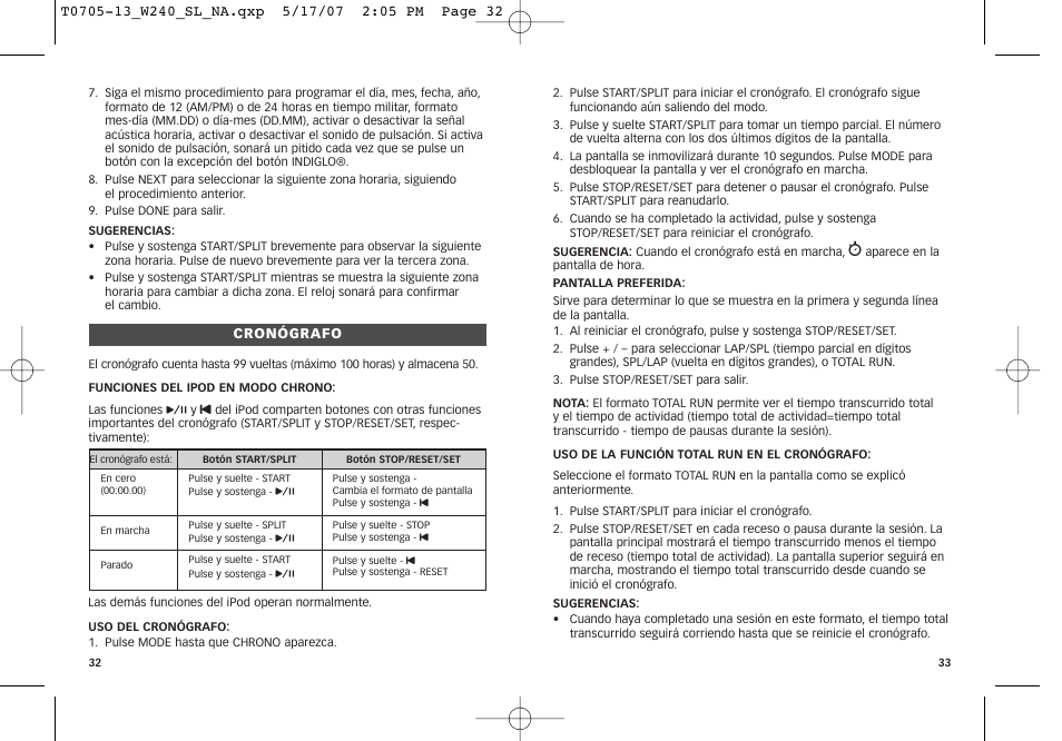 Timex M805 User Manual | Page 18 / 22