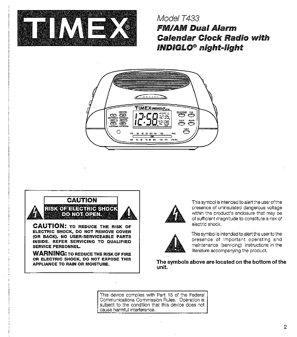 Timex T433 User Manual | 8 pages