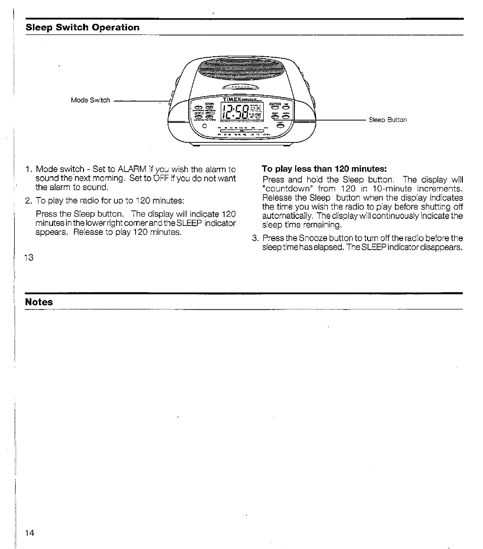 To play less than 120 minutes | Timex T433 User Manual | Page 7 / 8