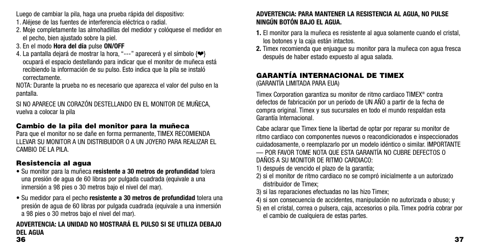 Timex M593 User Manual | Page 20 / 50