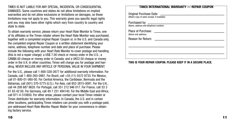 Timex M593 User Manual | Page 7 / 50