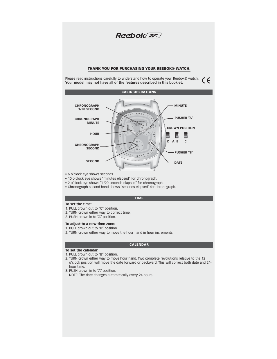 Timex W111 User Manual | 3 pages