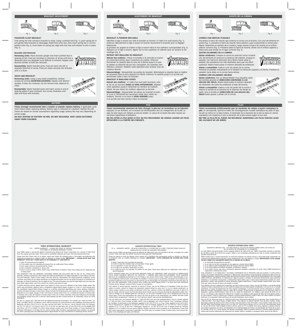 Timex W-4 User Manual | Page 2 / 2