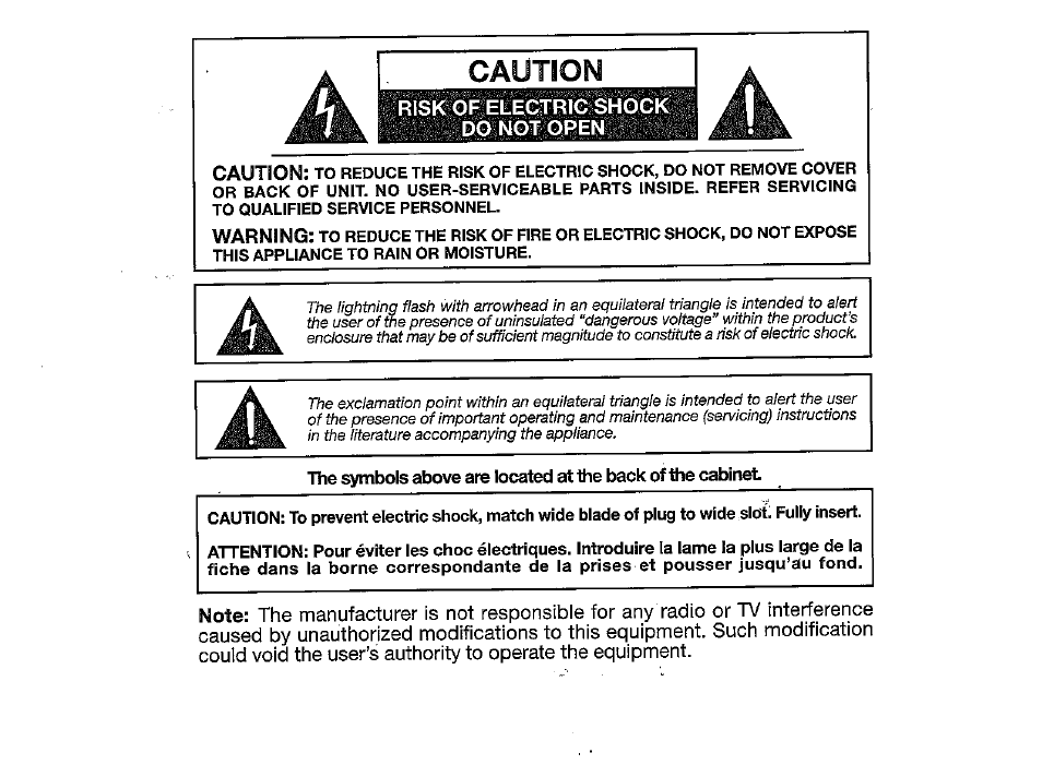 Risk of electric shock do not open, Caution | Timex T625B User Manual | Page 2 / 20