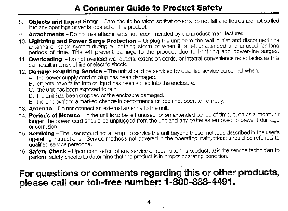 A consumer guide to product safety | Timex T625B User Manual | Page 4 / 20