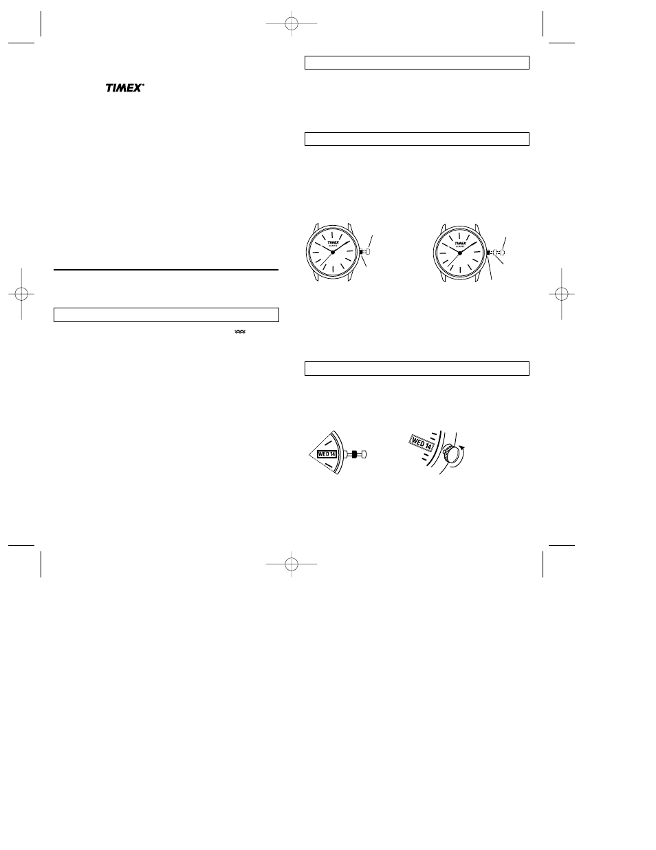 Timex 098 User Manual | 3 pages