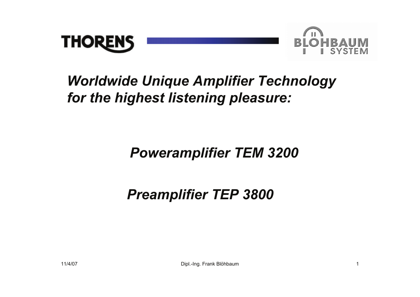 THORENS TEM 3200 User Manual | 8 pages