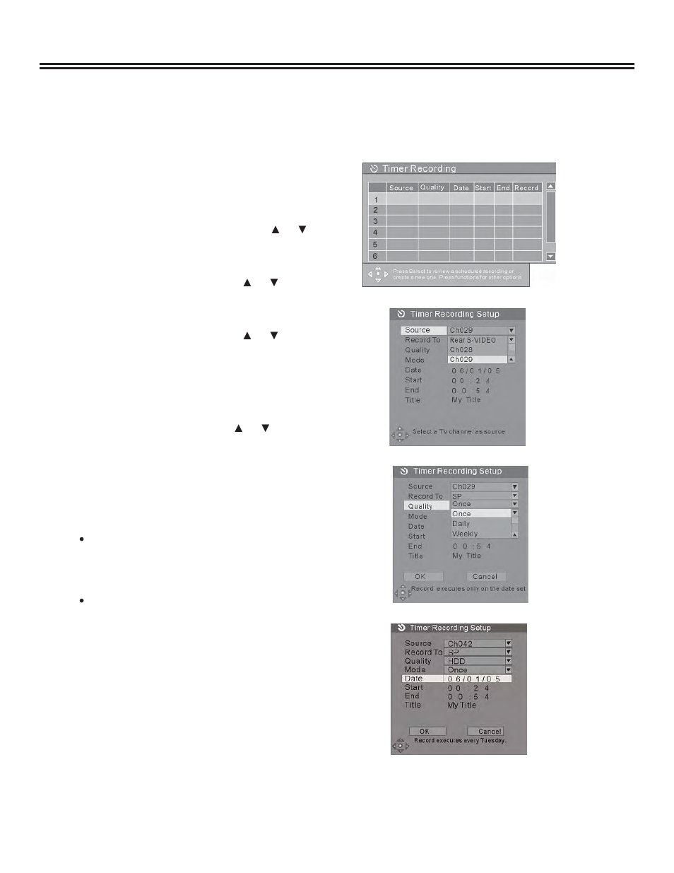 Timer recording | TVGuardian DRM-2001G User Manual | Page 24 / 48