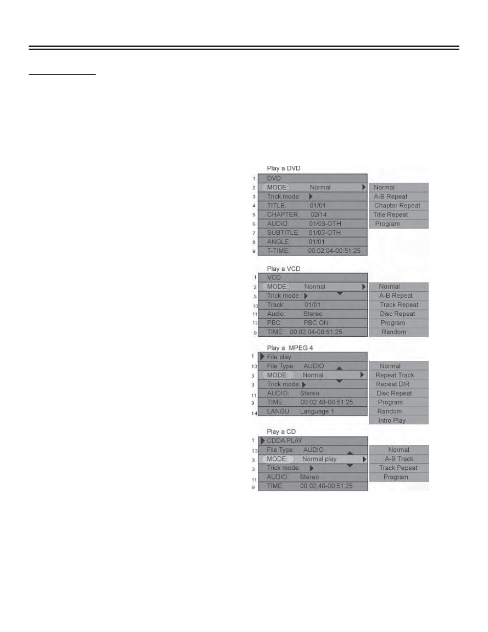Play mode | TVGuardian DRM-2001G User Manual | Page 26 / 48