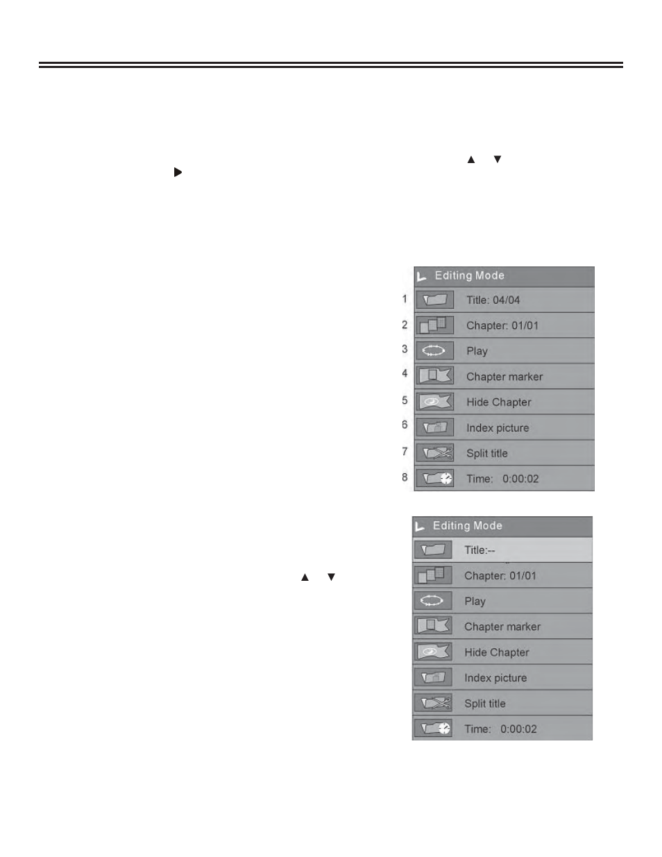 Chapter editing | TVGuardian DRM-2001G User Manual | Page 43 / 48