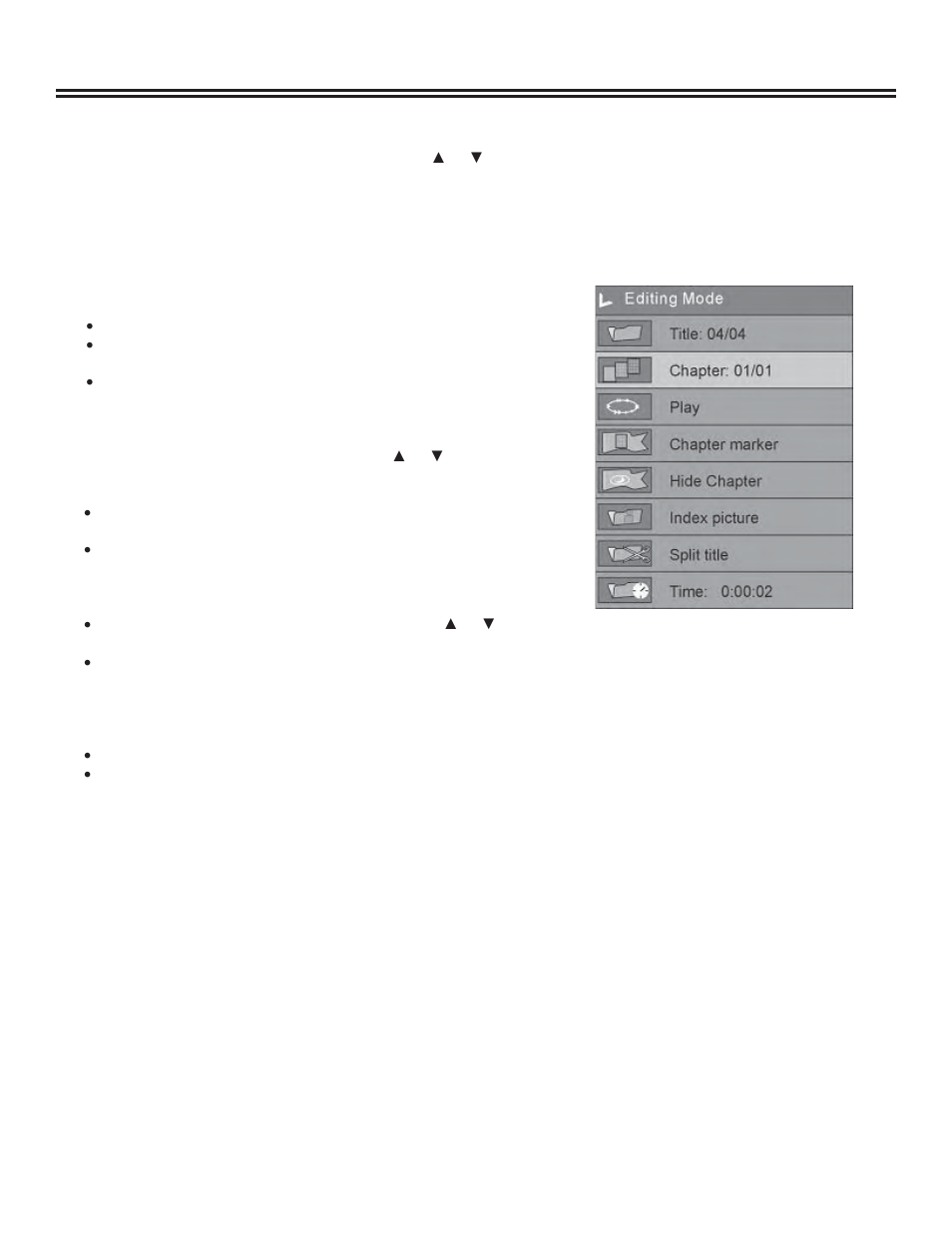 Chapter editing | TVGuardian DRM-2001G User Manual | Page 44 / 48