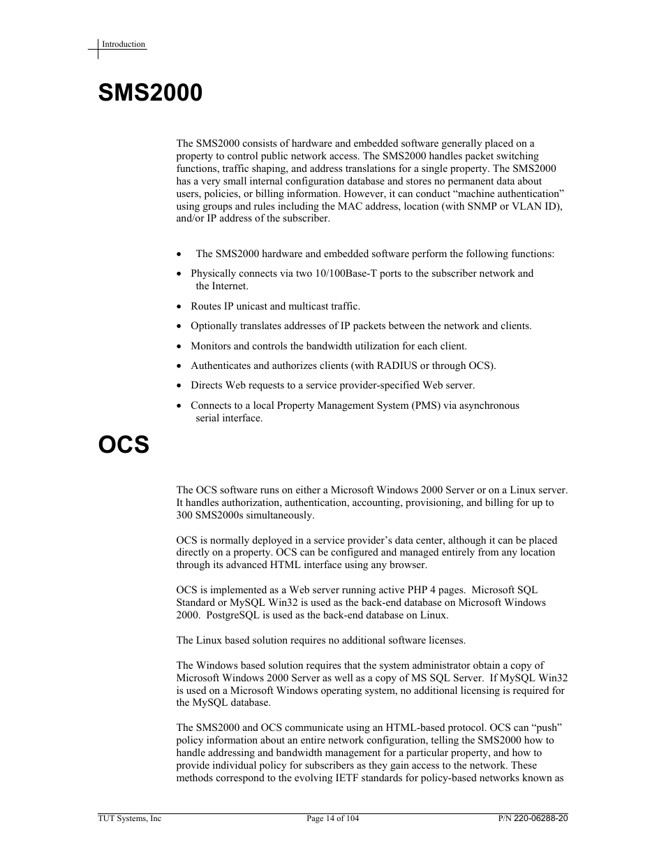 Sms2000 | Tut Systems SMS2000 User Manual | Page 14 / 104