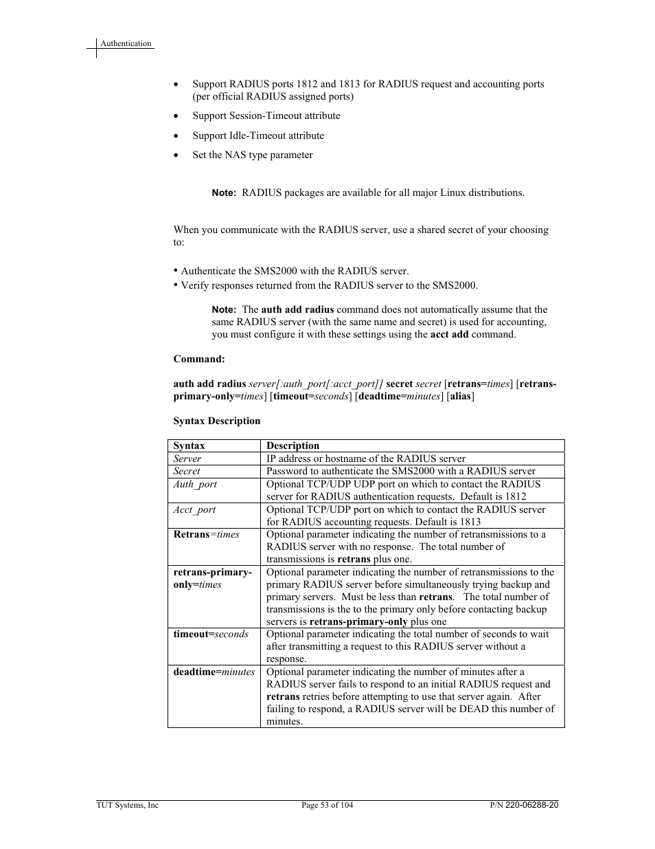 Tut Systems SMS2000 User Manual | Page 53 / 104