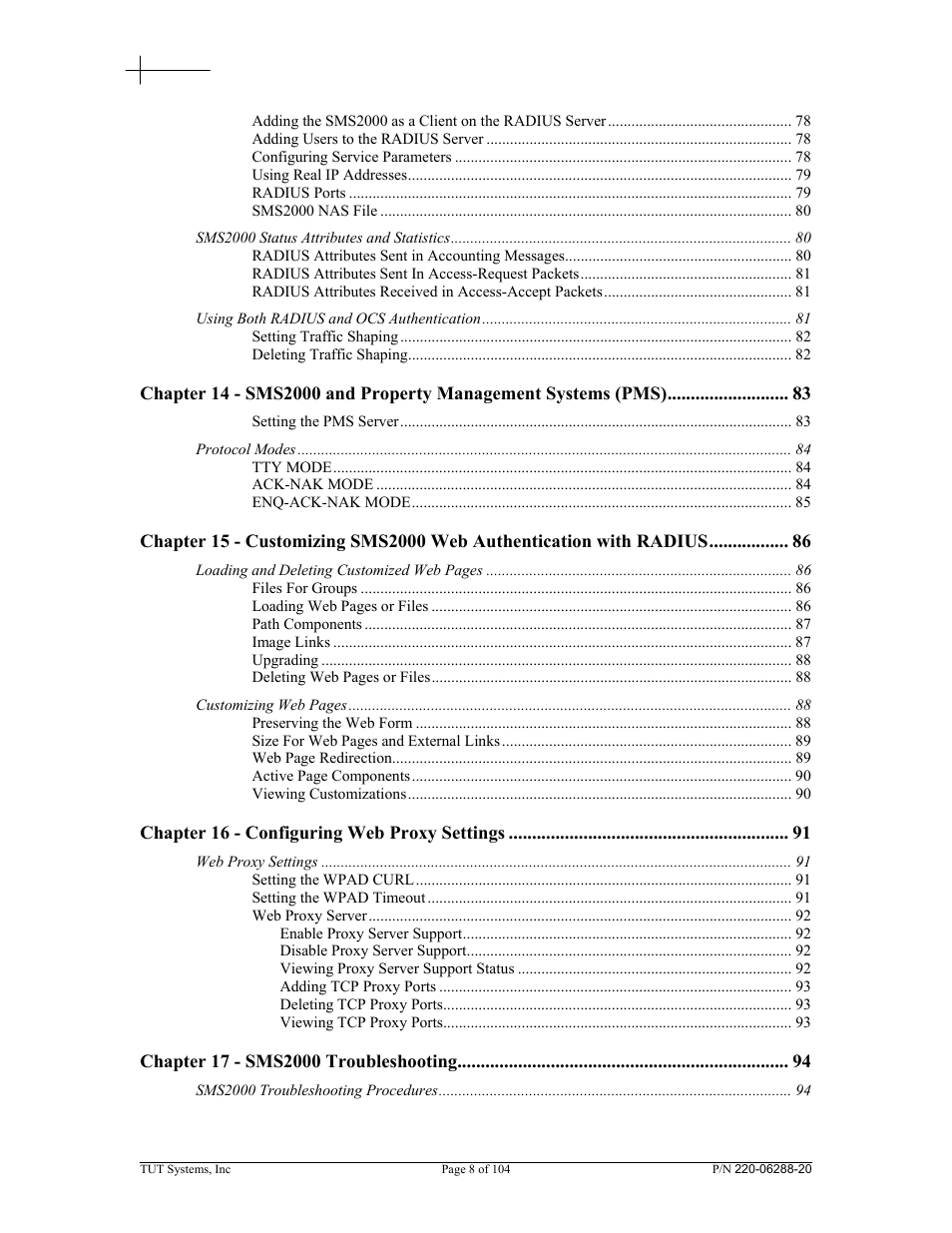 Tut Systems SMS2000 User Manual | Page 8 / 104