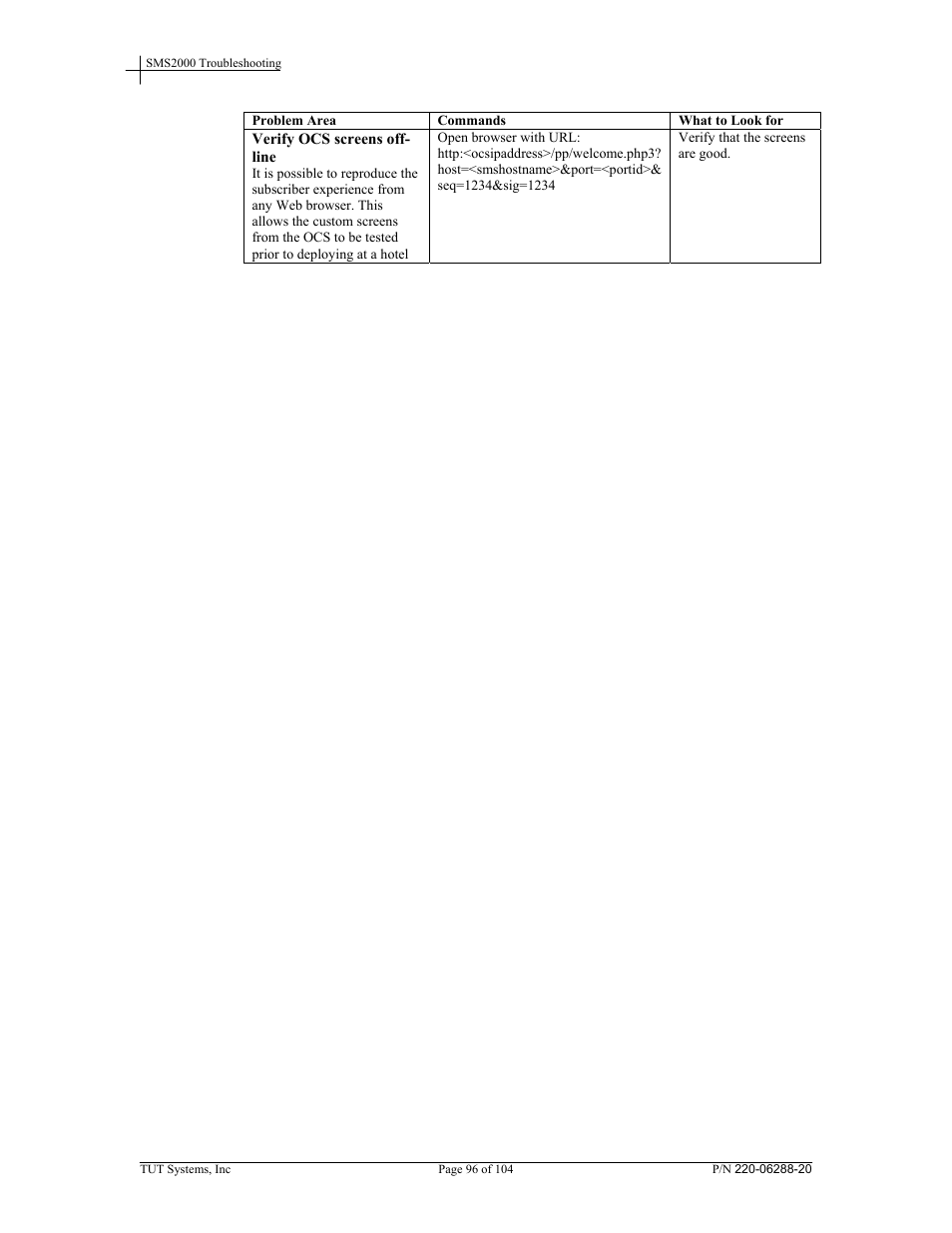 Tut Systems SMS2000 User Manual | Page 96 / 104