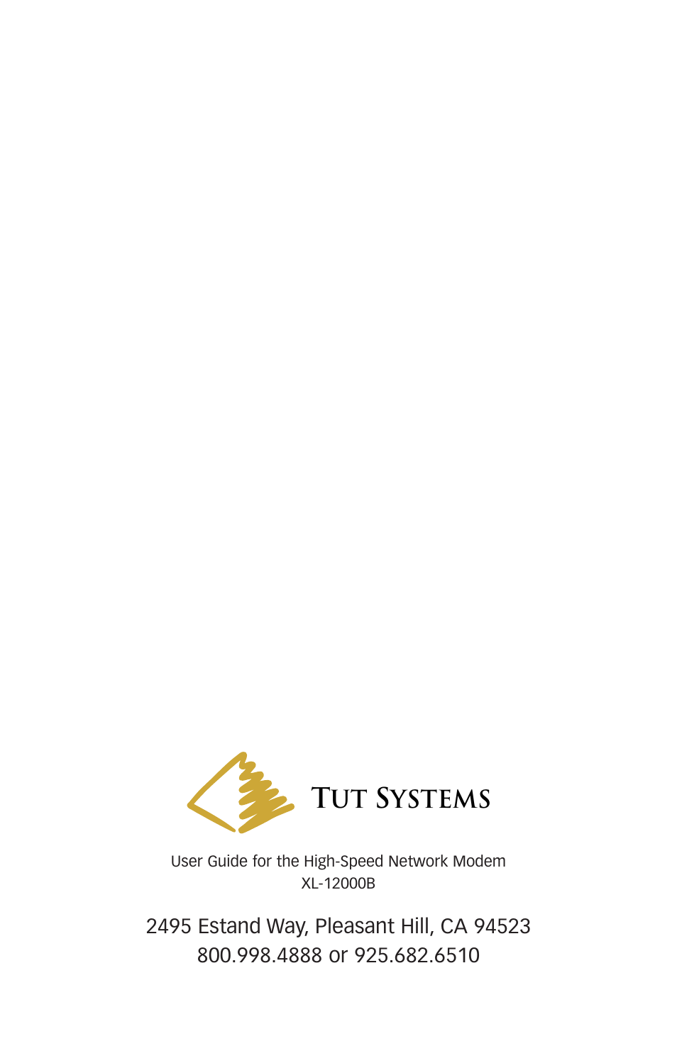 Tut Systems XL-12000B User Manual | Page 20 / 20
