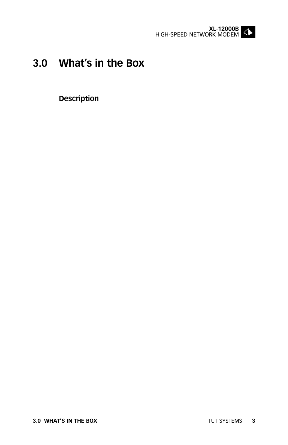 0 what’s in the box | Tut Systems XL-12000B User Manual | Page 7 / 20