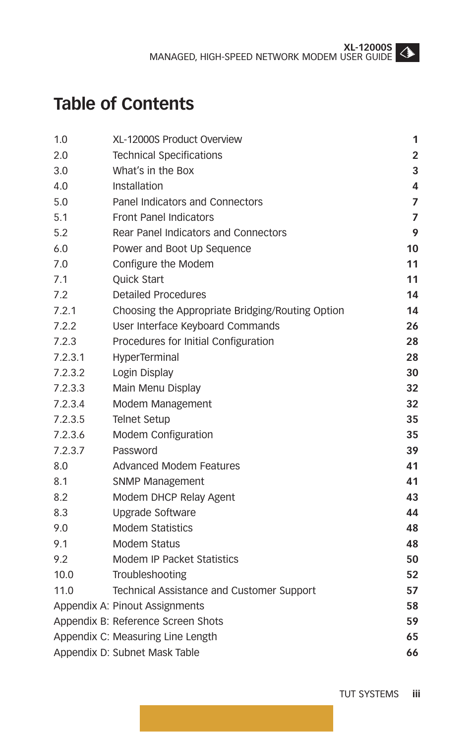Tut Systems XL-12000S User Manual | Page 5 / 78