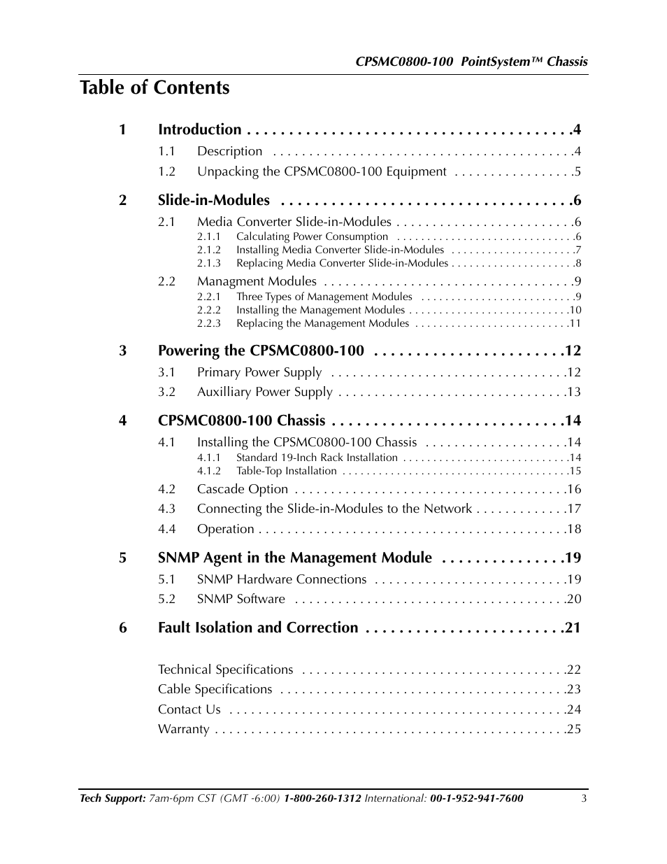 Transition Networks CPSMC0800-100 User Manual | Page 3 / 26