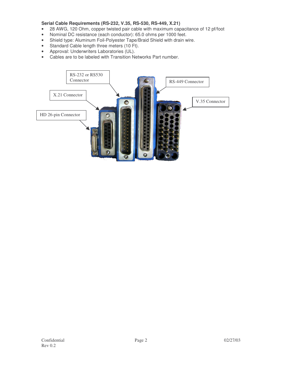 Transition Networks RS-449 User Manual | Page 2 / 14