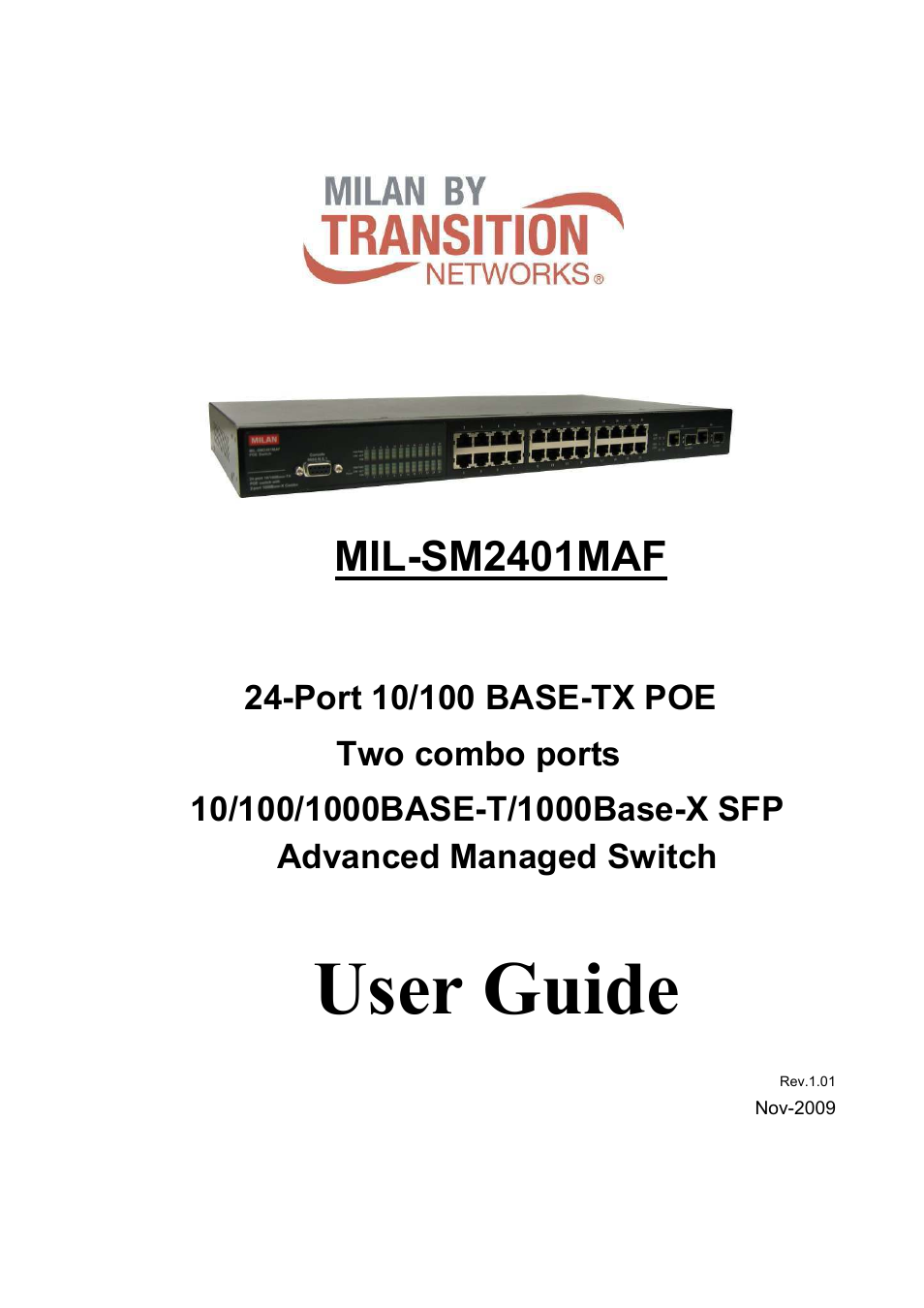 Transition Networks MIL-SM2401MAF User Manual | 111 pages