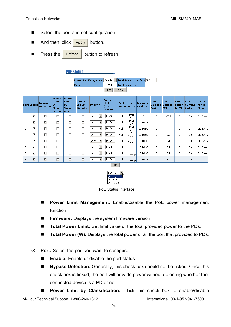 Transition Networks MIL-SM2401MAF User Manual | Page 100 / 111
