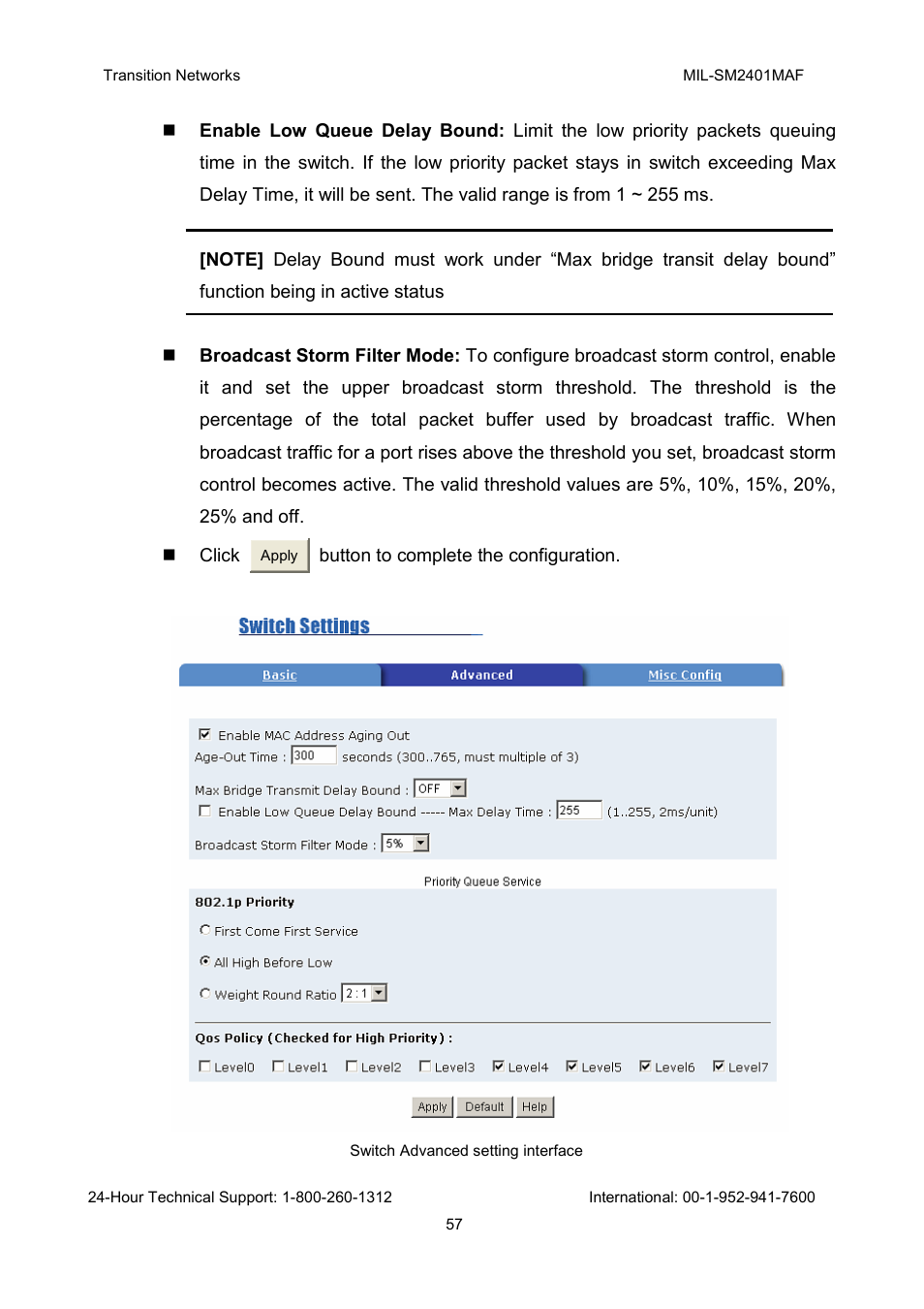 Transition Networks MIL-SM2401MAF User Manual | Page 63 / 111