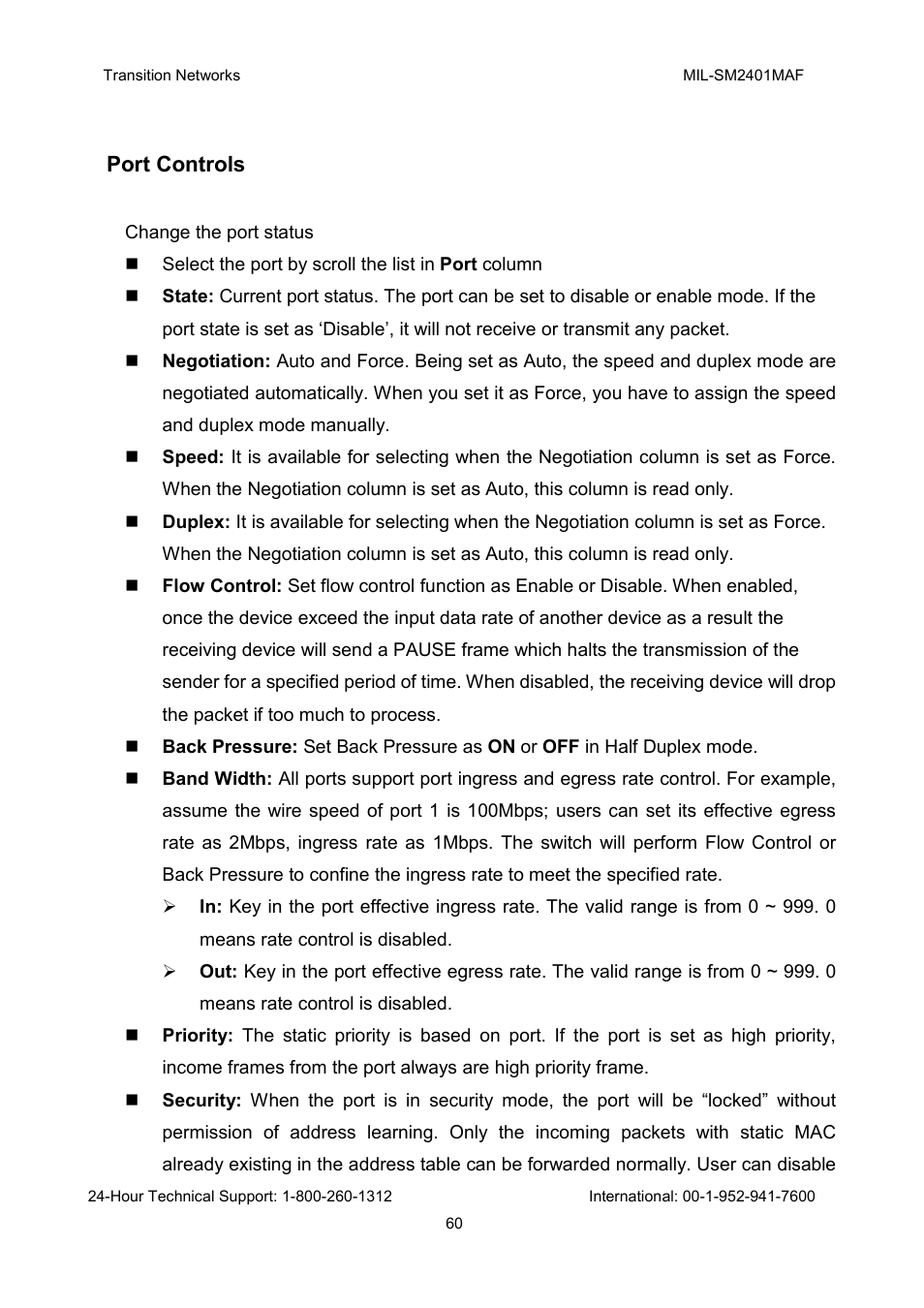 Transition Networks MIL-SM2401MAF User Manual | Page 66 / 111
