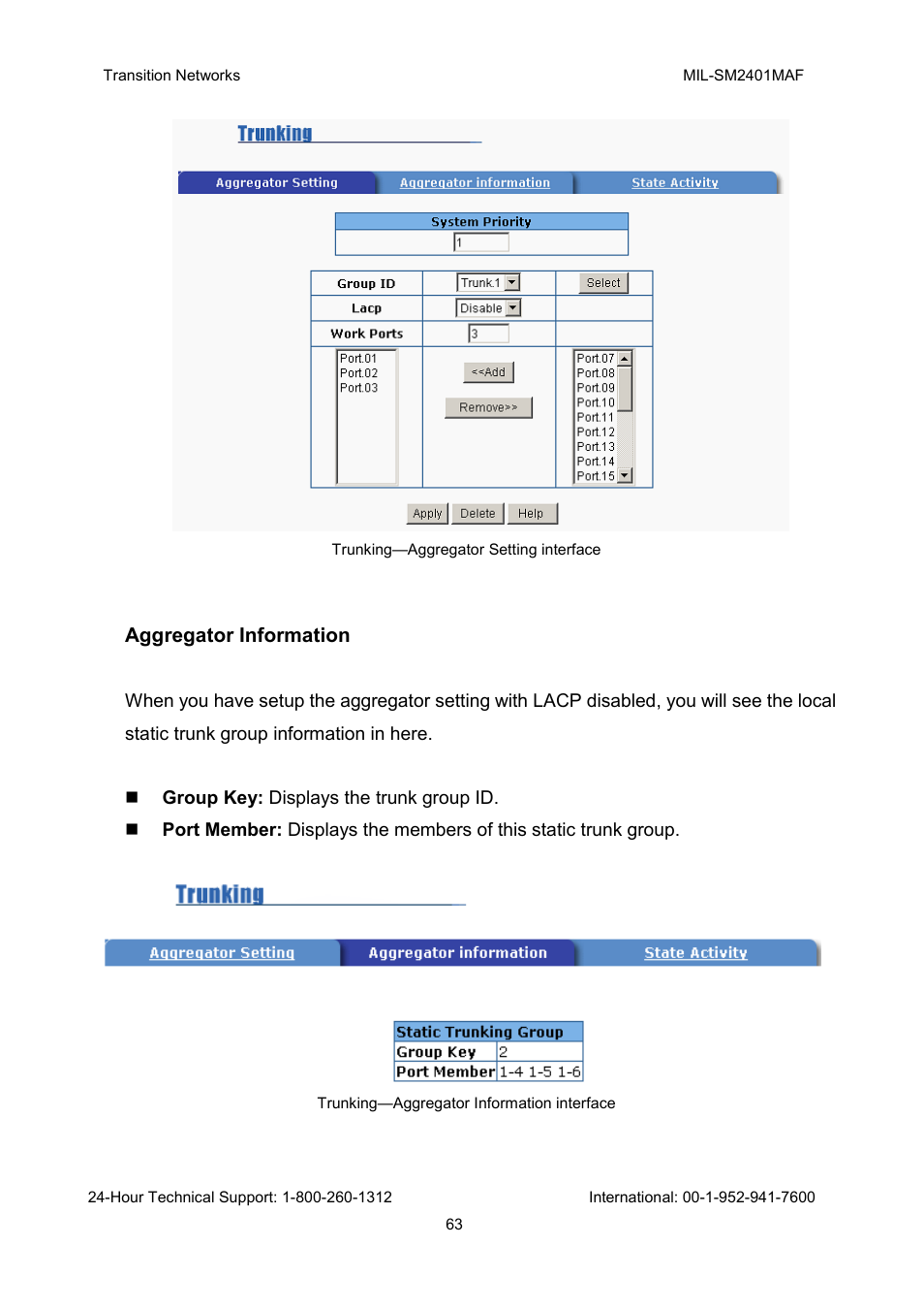 Transition Networks MIL-SM2401MAF User Manual | Page 69 / 111