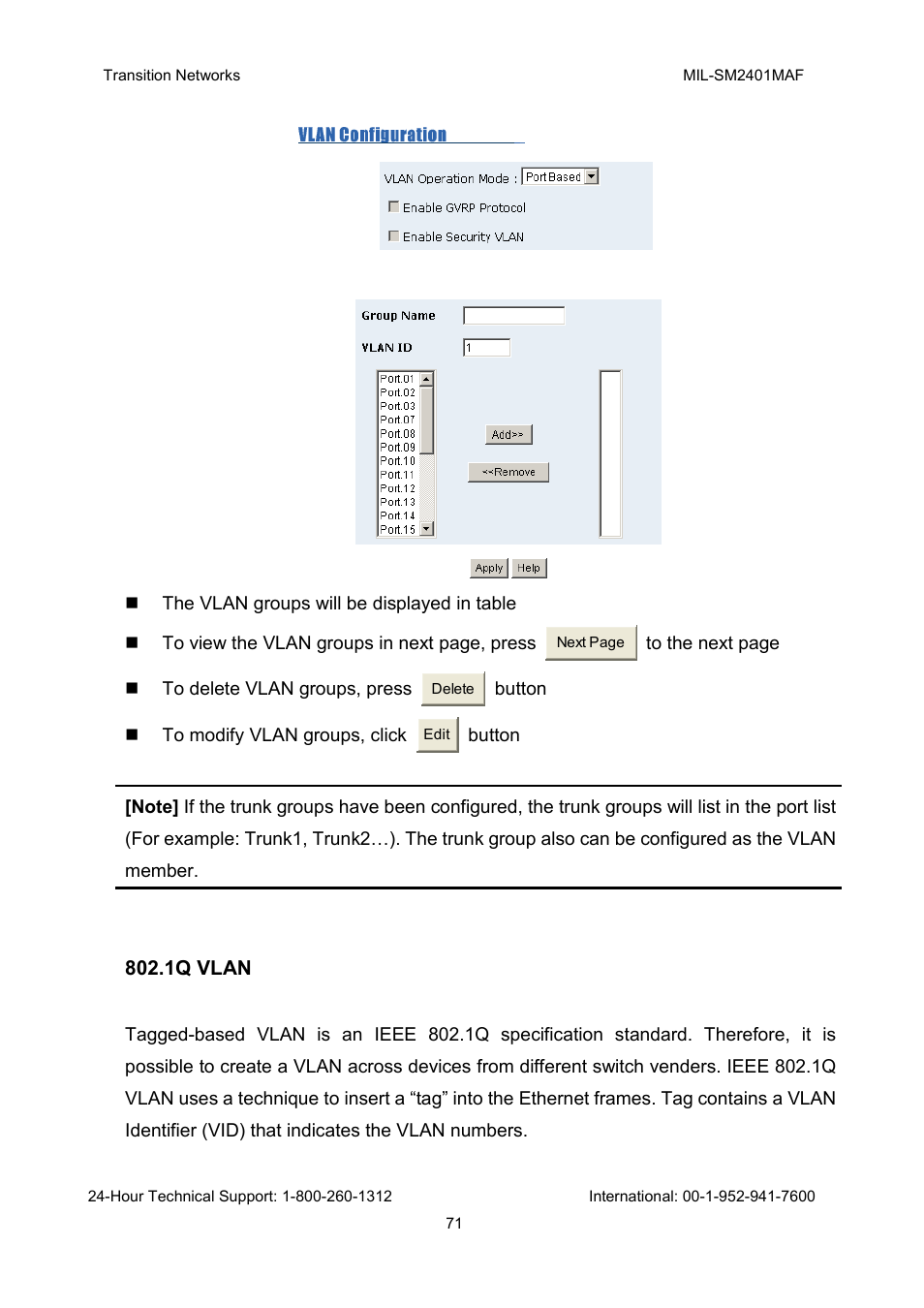 Transition Networks MIL-SM2401MAF User Manual | Page 77 / 111
