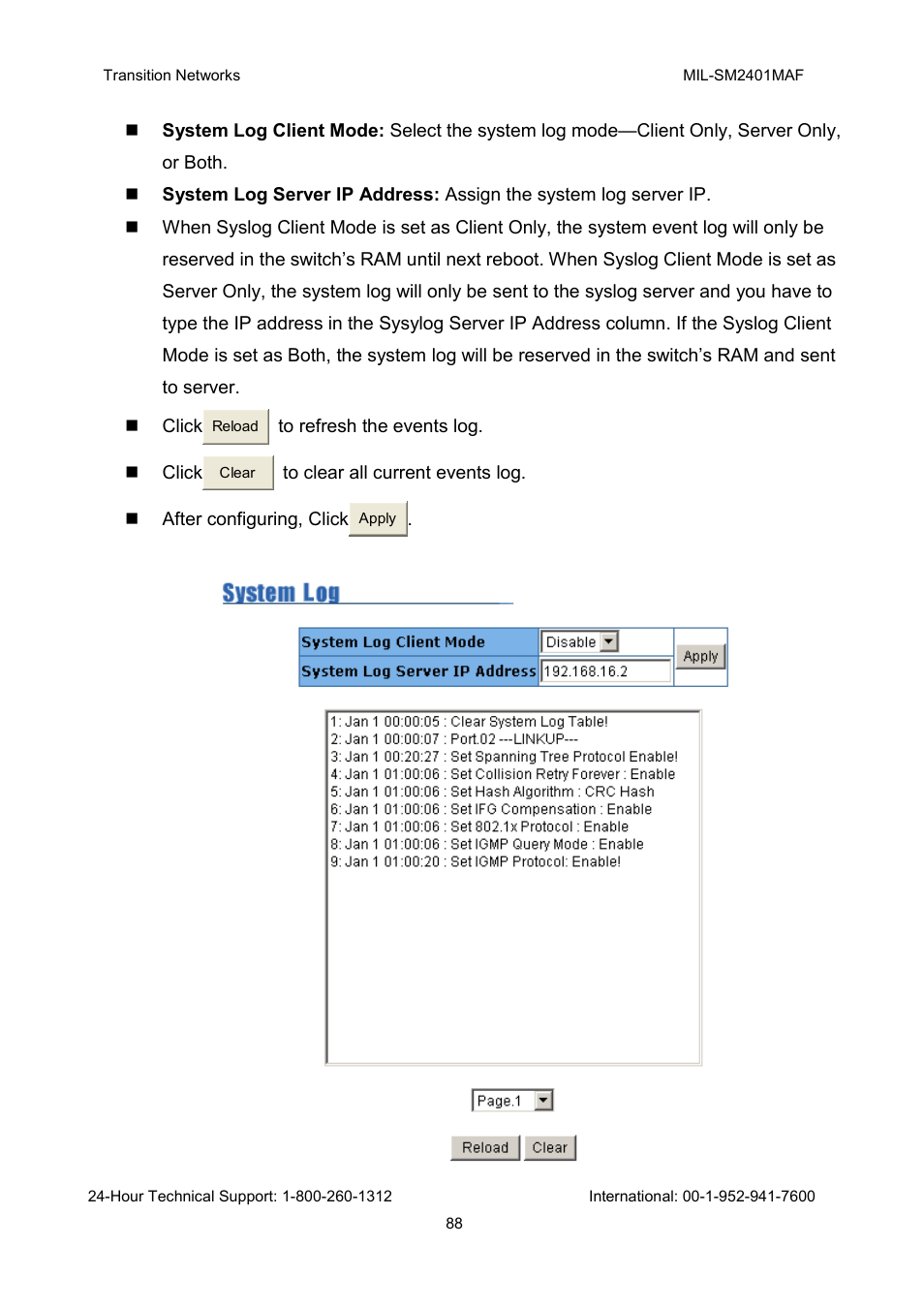 Transition Networks MIL-SM2401MAF User Manual | Page 94 / 111